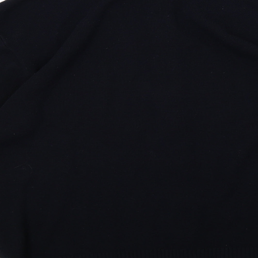 rapid Mens Black Striped Knit Full Zip Sweatshirt Size S