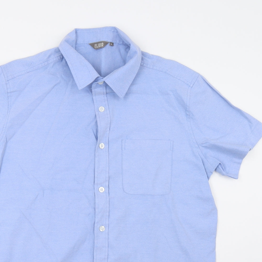 Fluid Mens Blue    Button-Up Size XL  - 44inch