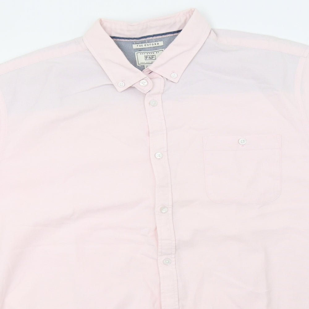 F&F Mens Pink    Button-Up Size XL  - 44inch