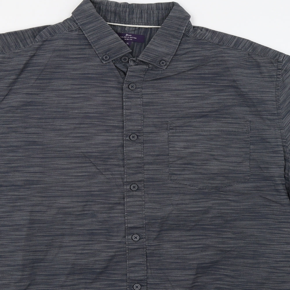 George Mens Grey    Dress Shirt Size XL  - 44inch