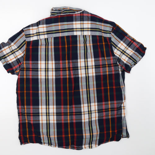 saisnburys Mens Blue Check   Button-Up Size XL  - 44inch