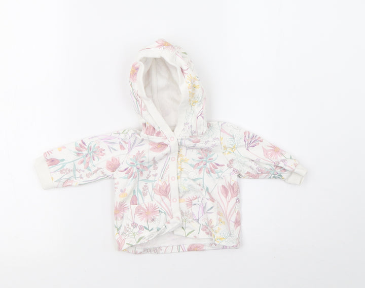 NEXT Girls White Polka Dot Jacket Size 3-6 Months