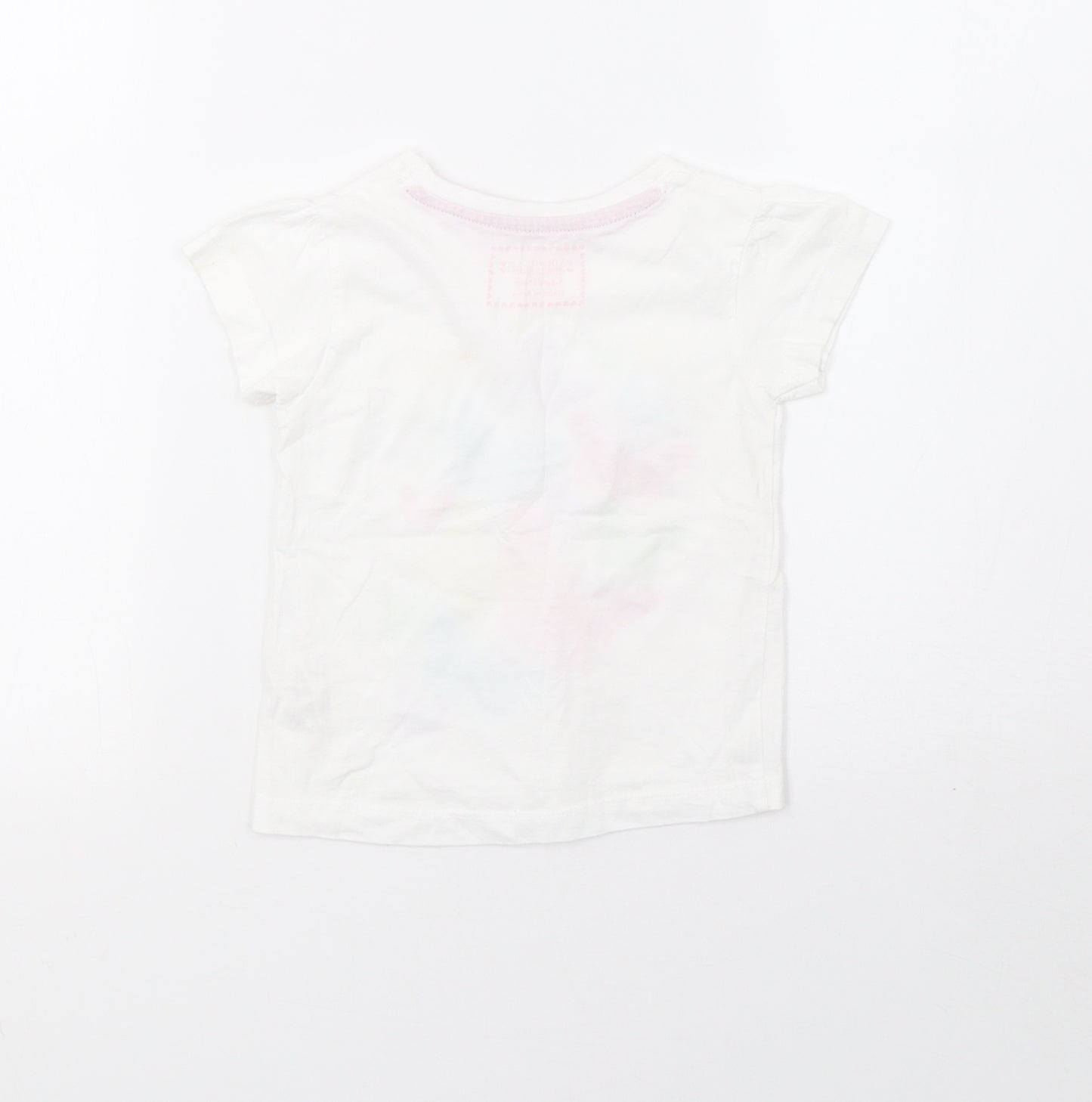 Young Dimension Girls White   Basic T-Shirt Size 3-4 Years