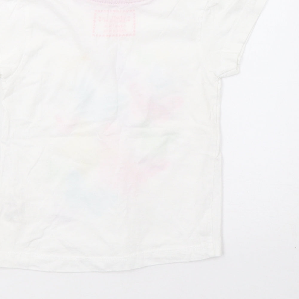 Young Dimension Girls White   Basic T-Shirt Size 3-4 Years