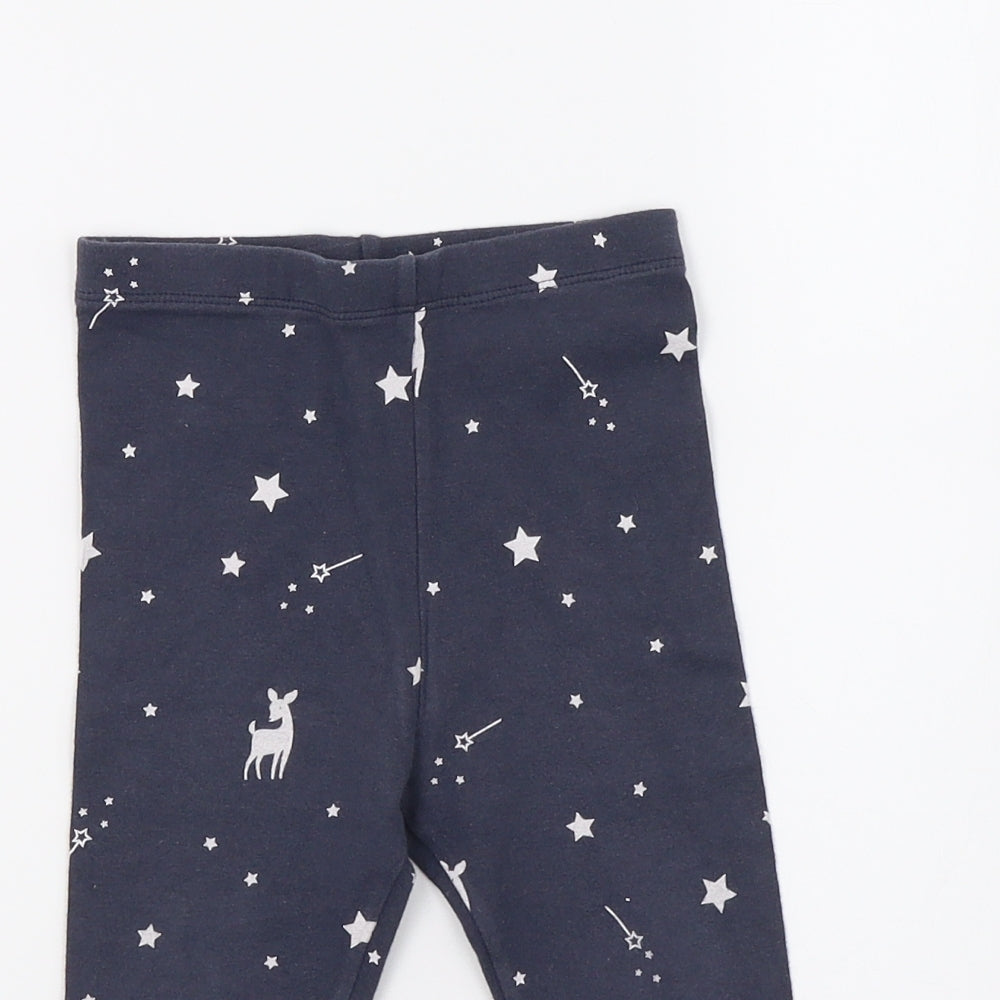Marks and Spencer Boys Blue Polka Dot   Pyjama Pants Size 12-18 Months