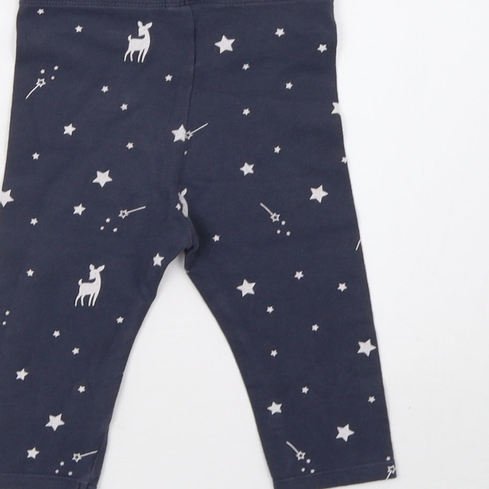 Marks and Spencer Boys Blue Polka Dot   Pyjama Pants Size 12-18 Months