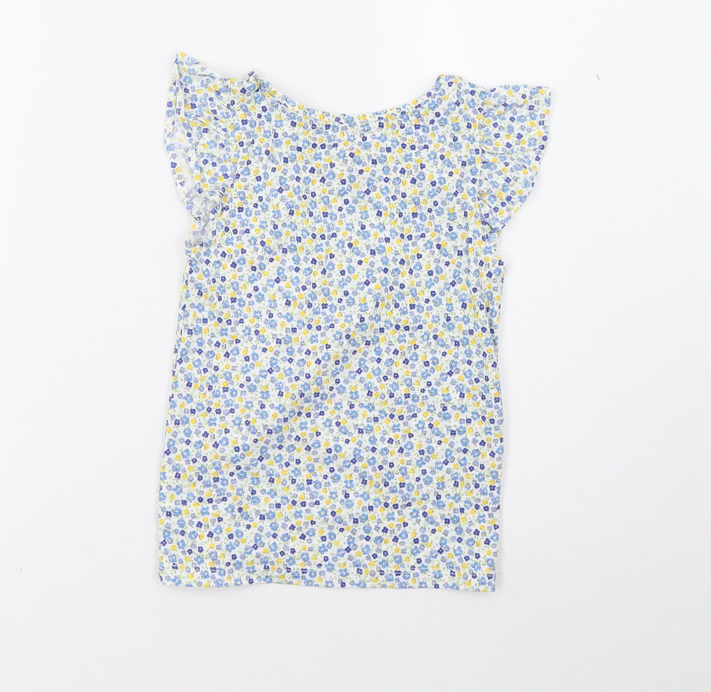 Mothercare Girls White Polka Dot  Basic T-Shirt Size 5 Years