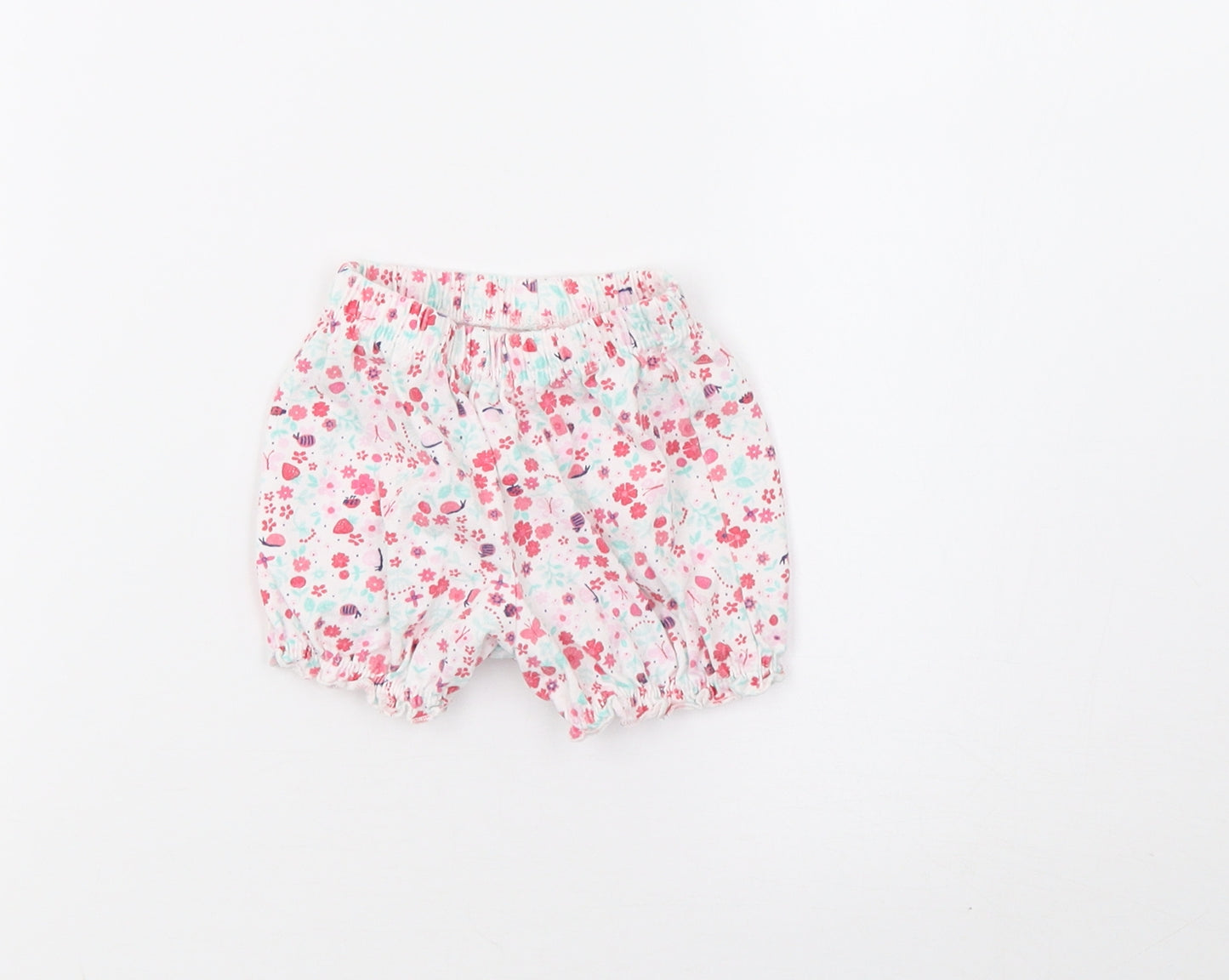 George Girls White Polka Dot   Sleep Shorts Size 0-3 Months