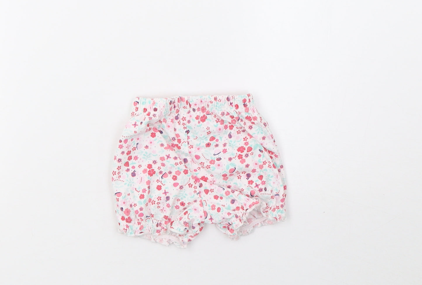 George Girls White Polka Dot   Sleep Shorts Size 0-3 Months