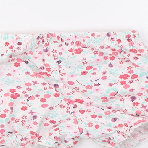 George Girls White Polka Dot   Sleep Shorts Size 0-3 Months