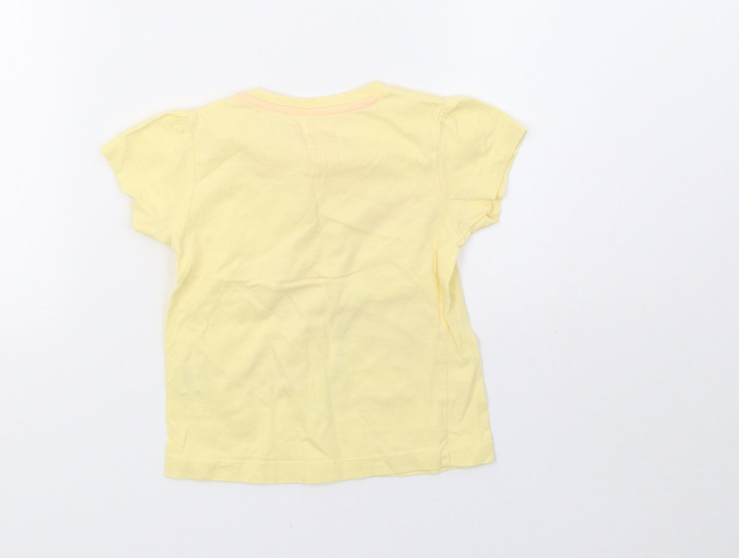 Young Dimension Girls Yellow   Basic T-Shirt Size 2-3 Years