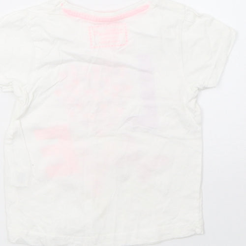 Young Dimension Girls White   Basic T-Shirt Size 2 Years