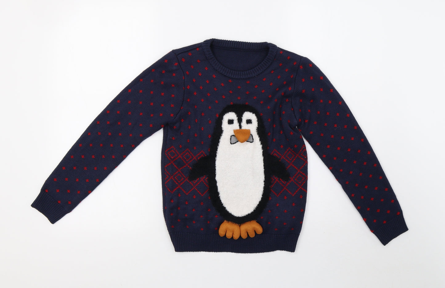 Nutmeg Boys Blue  Knit Pullover Sweatshirt Size 9-10 Years