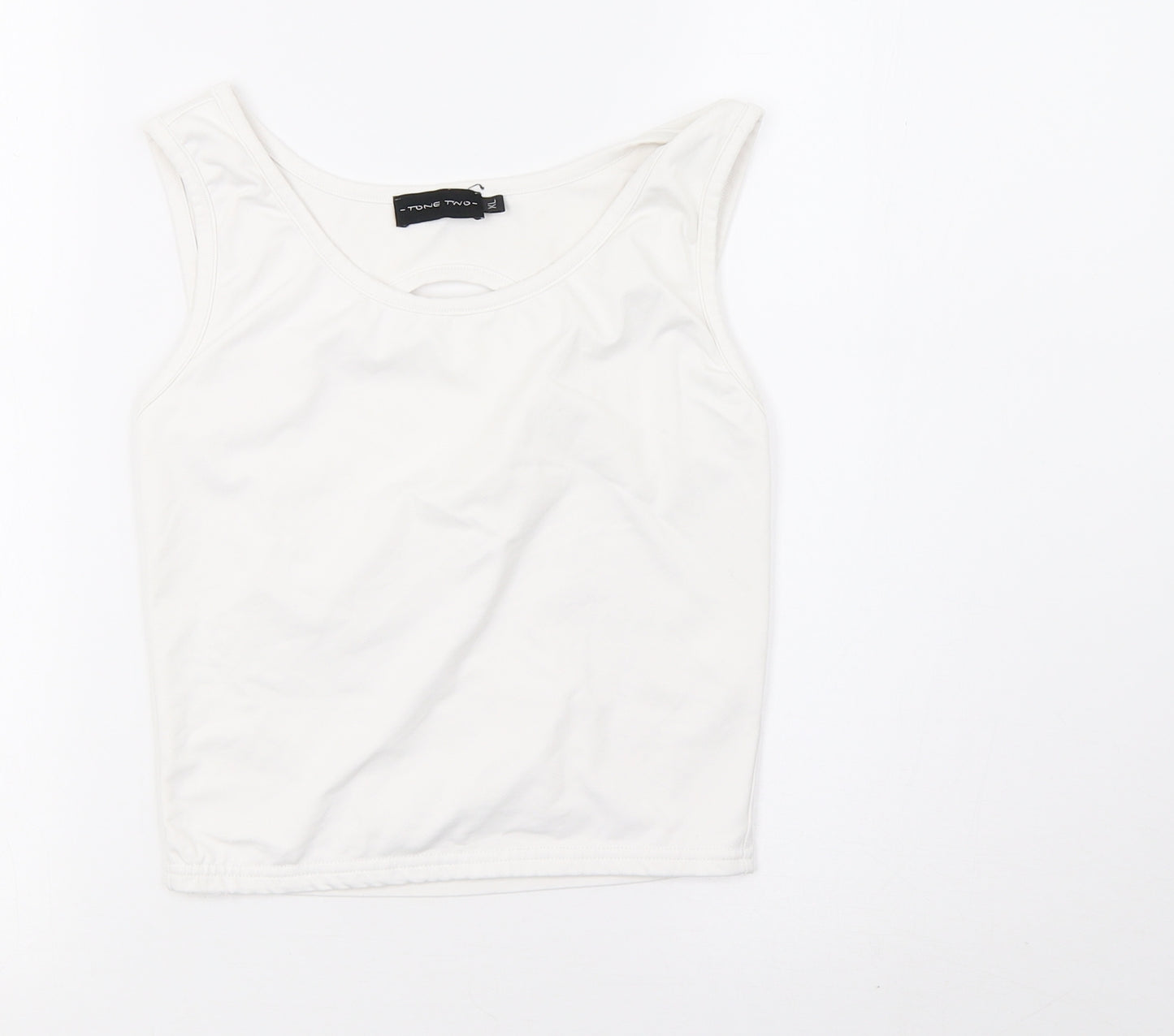 Tone Two Womens White   Cropped T-Shirt Size XL
