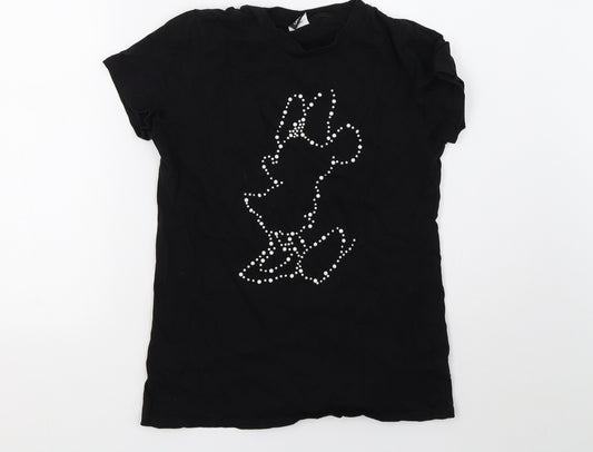 Front view of George women’s black basic t-shirt, size UK 10