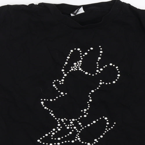 George Womens Black   Basic T-Shirt Size 10