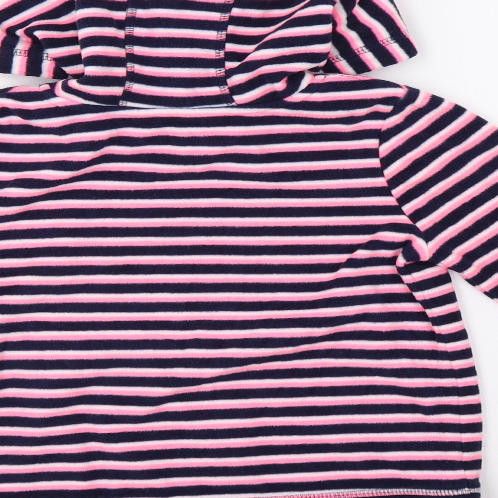 George Girls Pink Striped  Pullover Hoodie Size 6-7 Years
