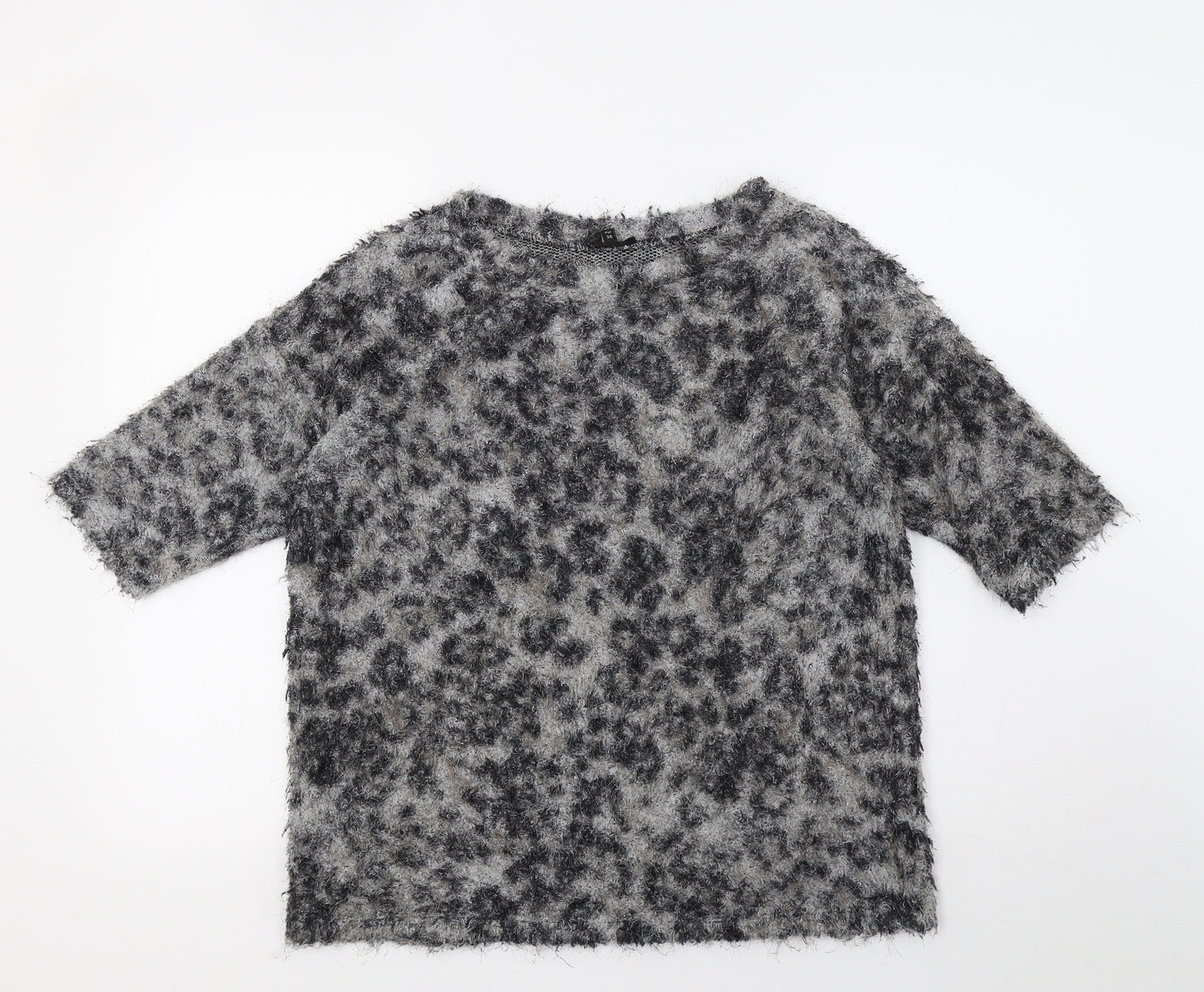 River Island Womens Brown Animal Print  Pullover Sweatshirt Size 10