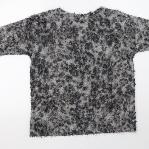 River Island Womens Brown Animal Print  Pullover Sweatshirt Size 10