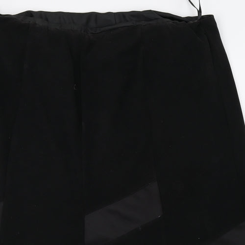 BM Womens Black  Velvet A-Line Skirt Size 20