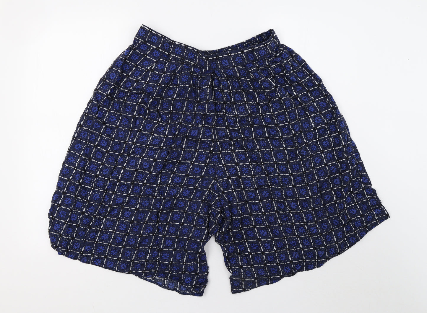 Preworn Womens Blue Geometric  Sweat Shorts Size 20
