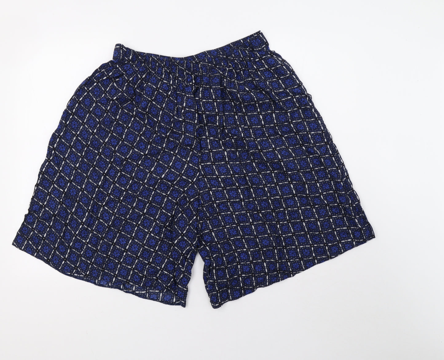Preworn Womens Blue Geometric  Sweat Shorts Size 20
