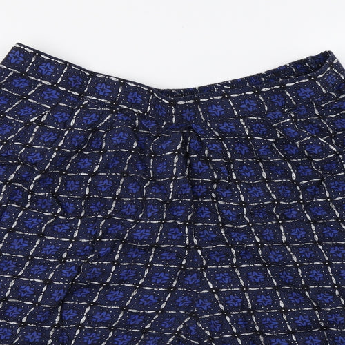 Preworn Womens Blue Geometric  Sweat Shorts Size 20