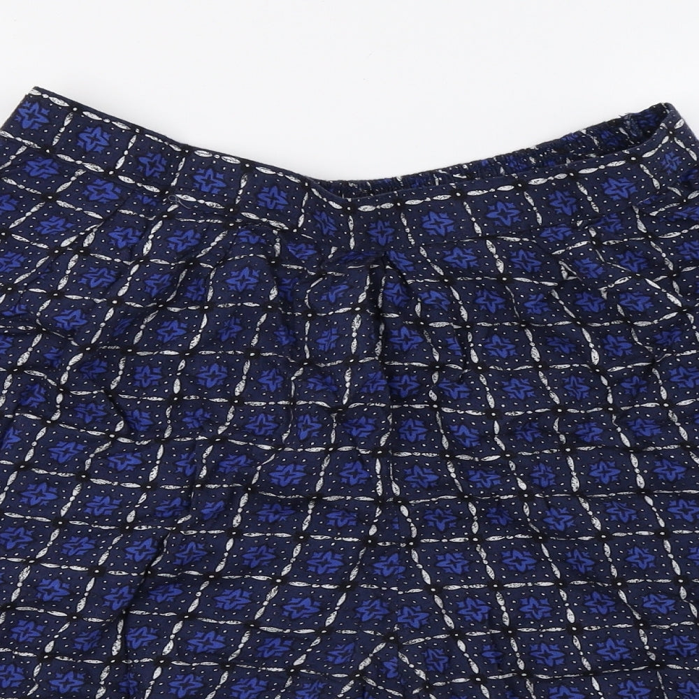 Preworn Womens Blue Geometric  Sweat Shorts Size 20