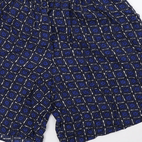 Preworn Womens Blue Geometric  Sweat Shorts Size 20