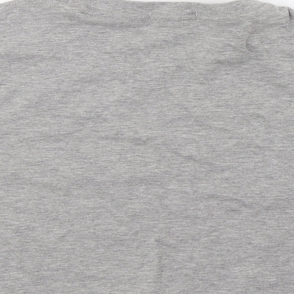Boohoo Womens Grey   Cropped T-Shirt Size L