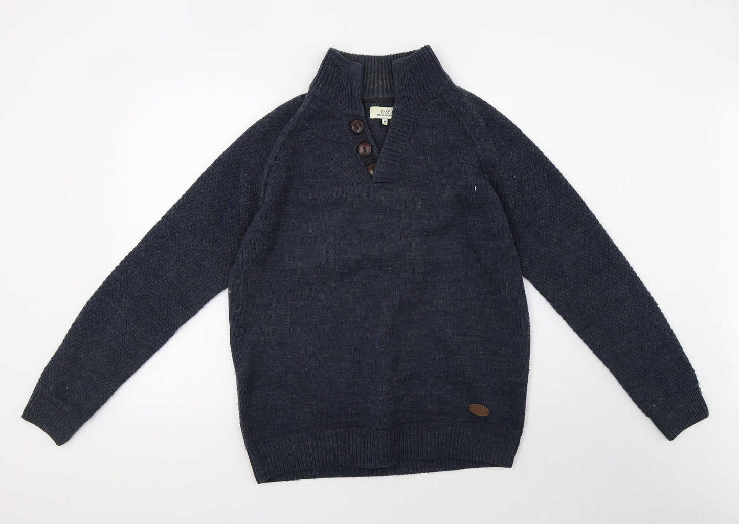 Matalan Womens Blue  Knit Pullover Sweatshirt Size M