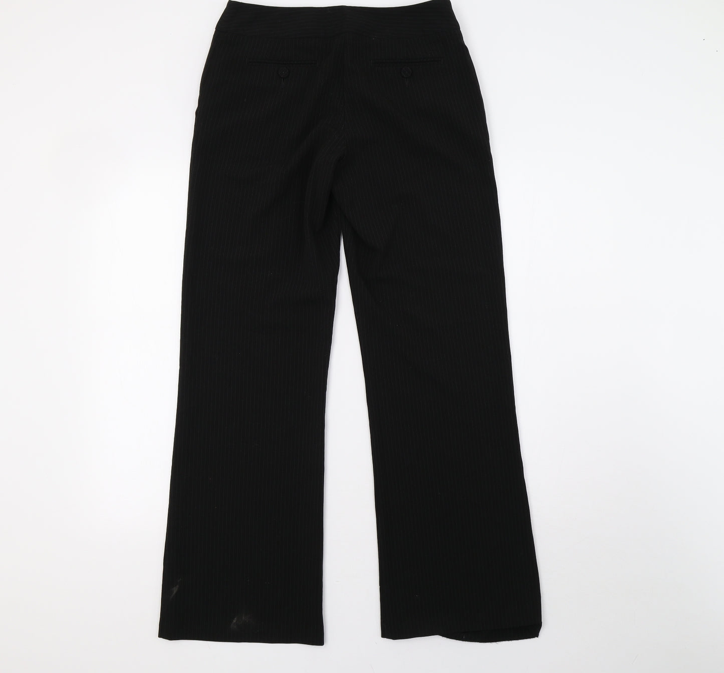 George Womens Black Striped  Trousers  Size 8 L30 in