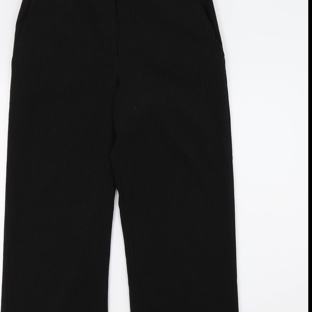 George Womens Black Striped  Trousers  Size 8 L30 in