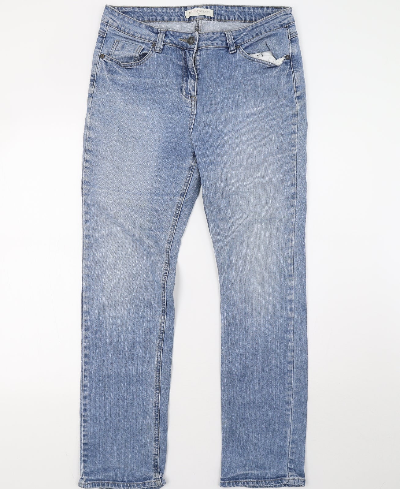 Matalan Womens Blue  Denim Straight Jeans Size 14 L31 in