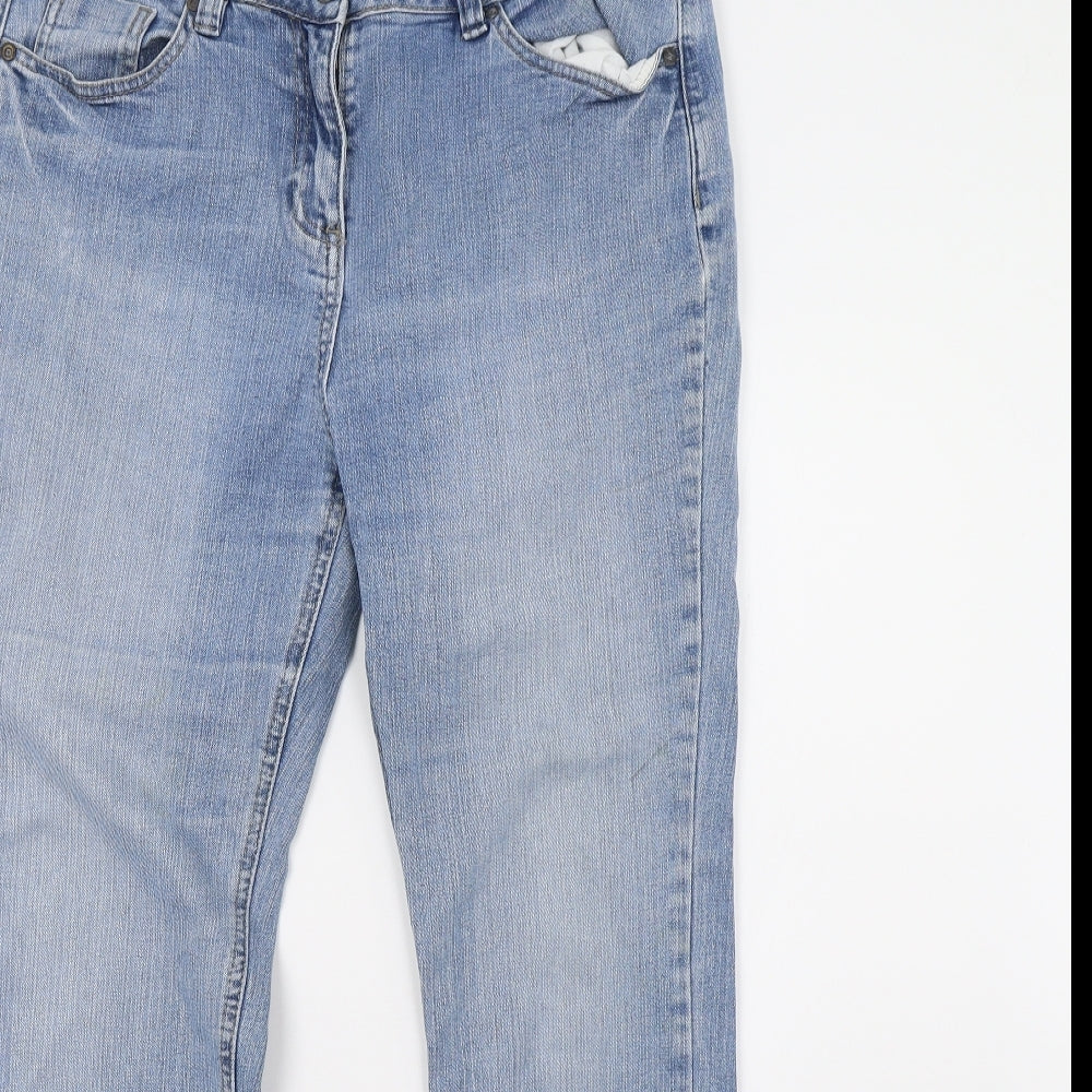 Matalan Womens Blue  Denim Straight Jeans Size 14 L31 in