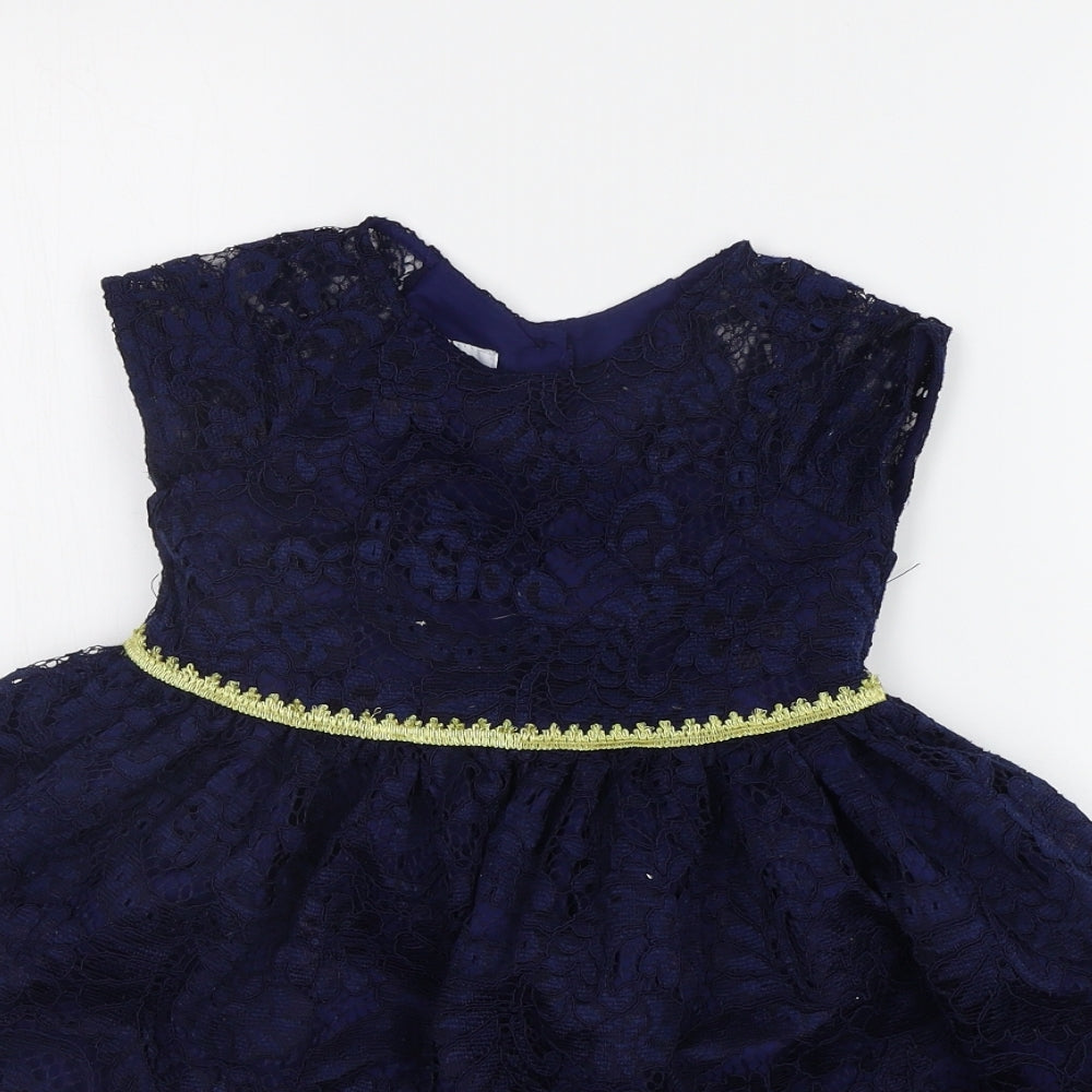 Laura Ashley Girls Blue   A-Line  Size 4 Years
