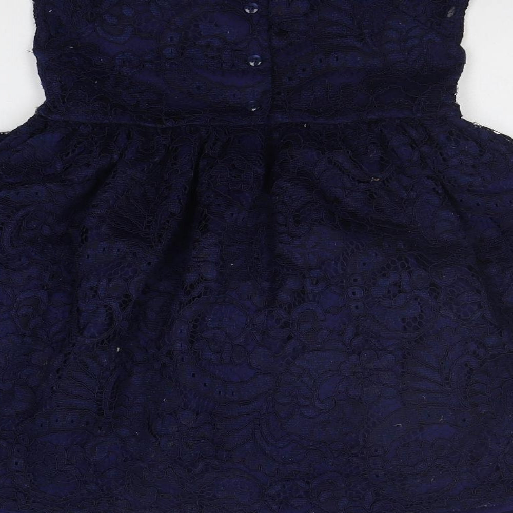Laura Ashley Girls Blue   A-Line  Size 4 Years