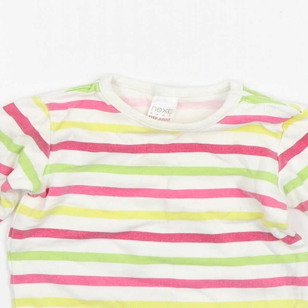 NEXT Baby Multicoloured Striped  Babygrow One-Piece Size 3-6 Months
