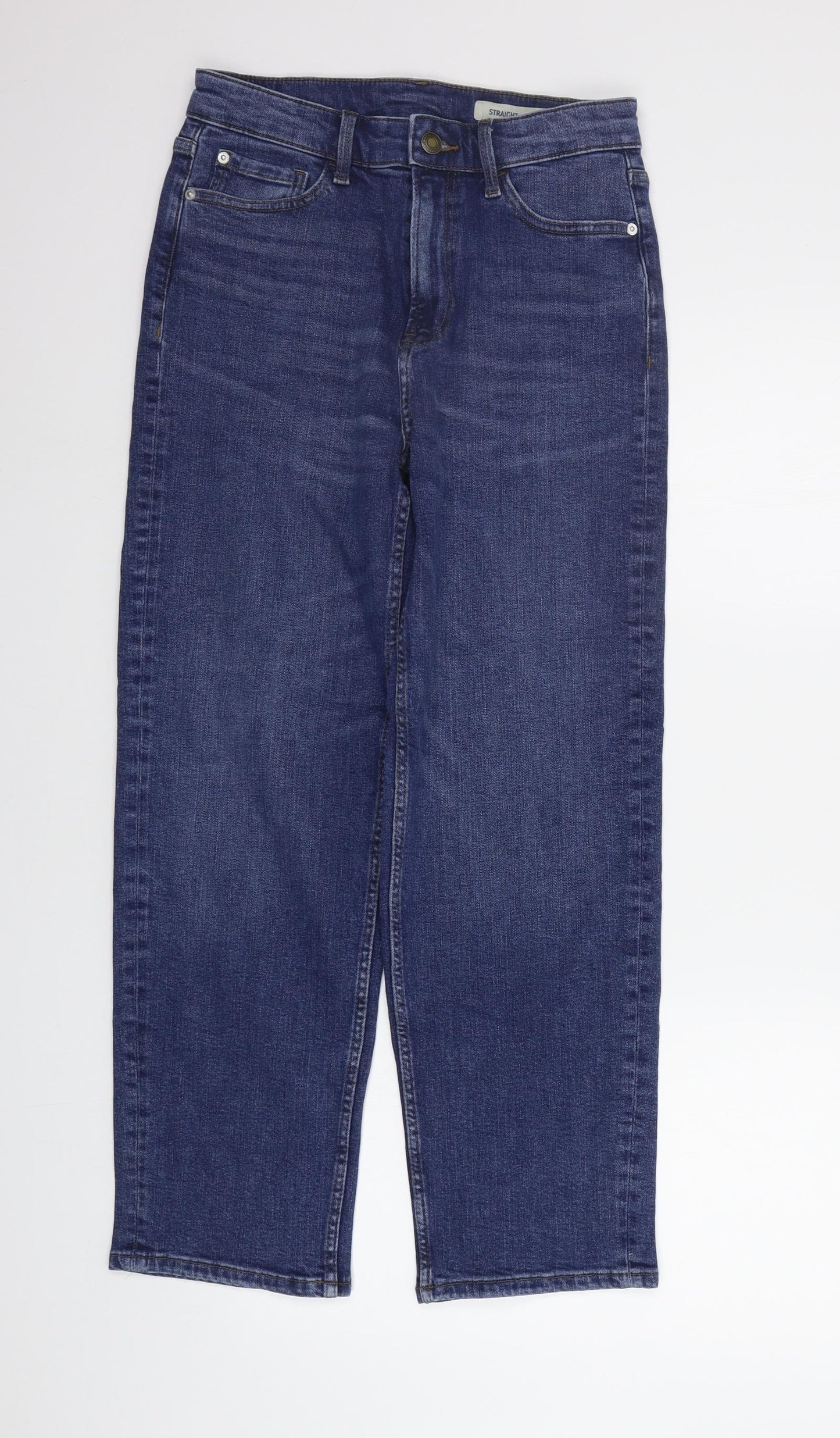 Marks and Spencer Womens Blue   Straight Jeans Size 8 L26 in