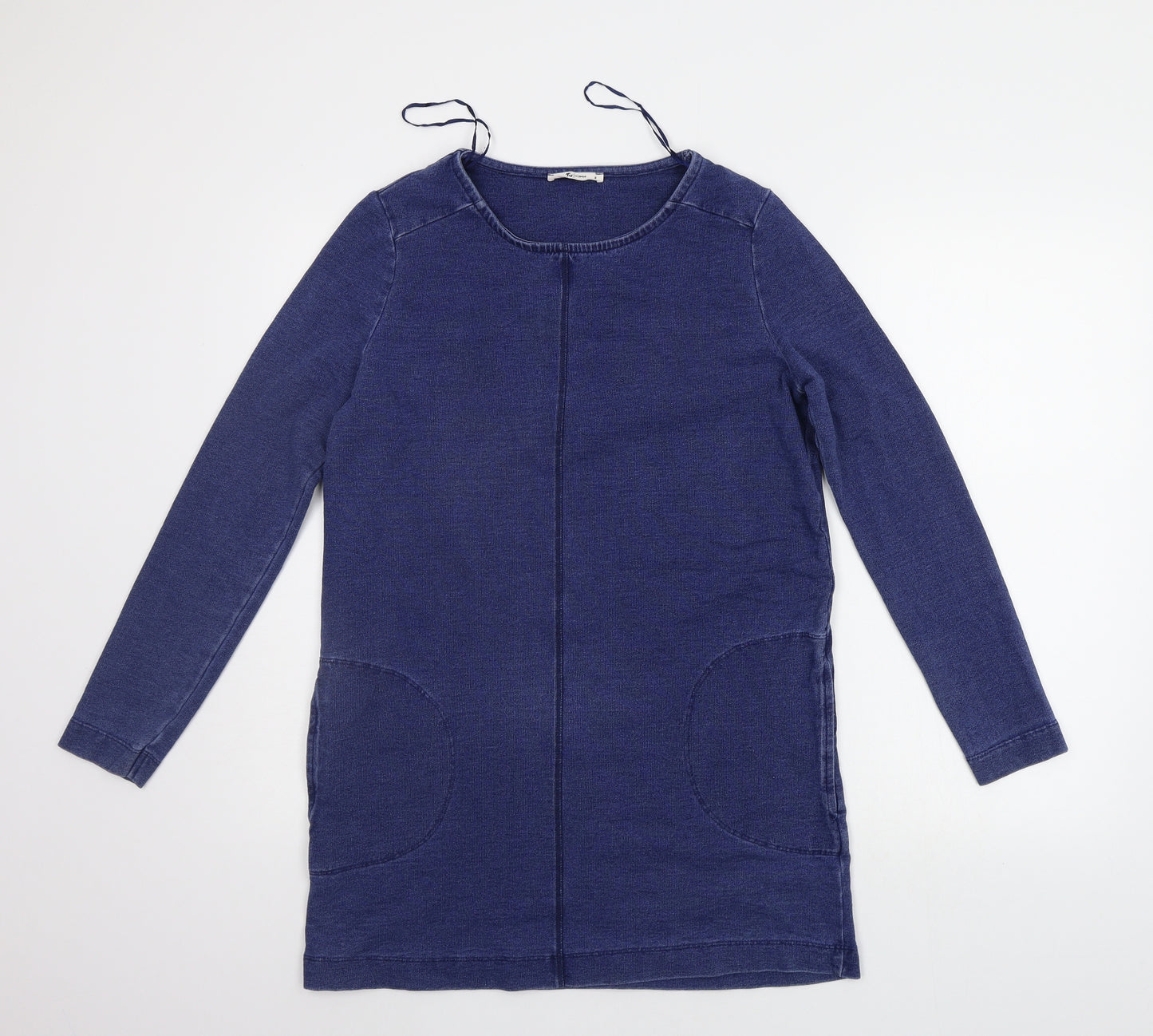 TU Womens Blue Houndstooth  Jumper Dress  Size 8