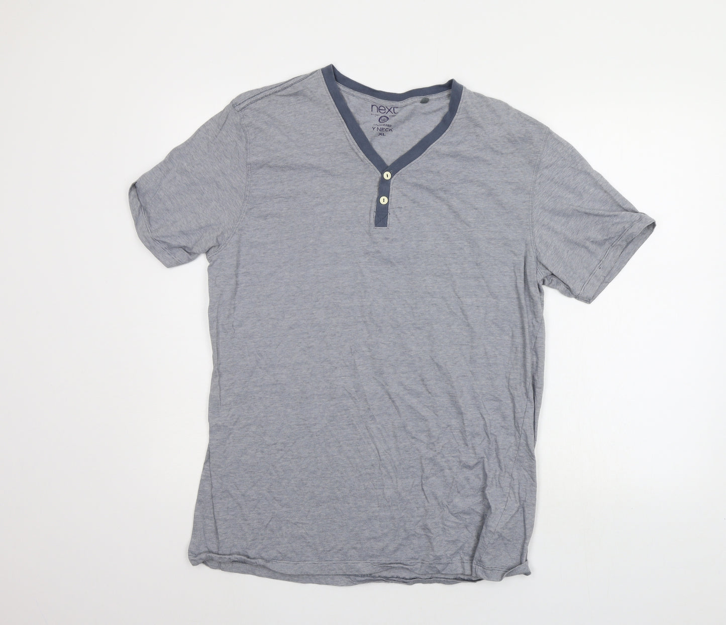 NEXT Mens Blue Striped   T-Shirt Size XL
