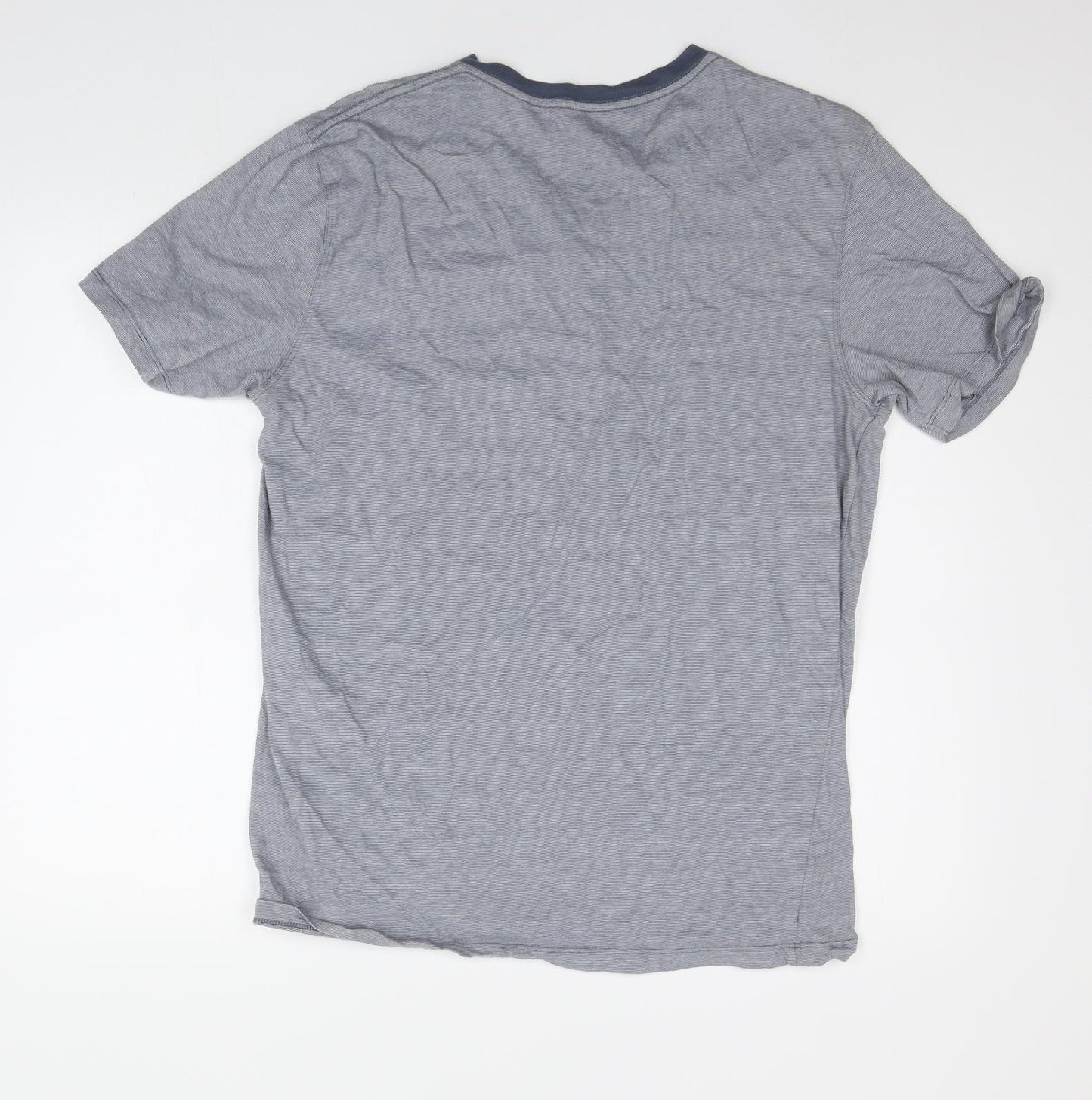 NEXT Mens Blue Striped   T-Shirt Size XL