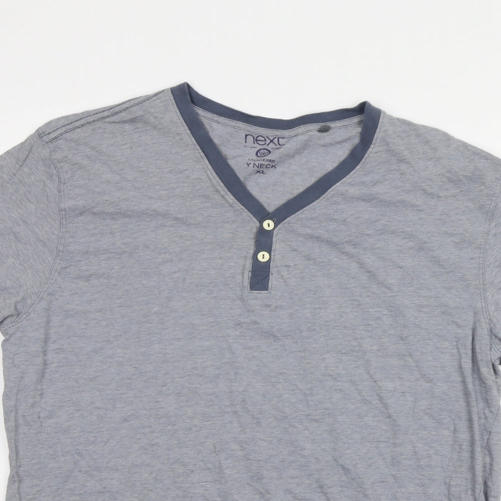NEXT Mens Blue Striped   T-Shirt Size XL