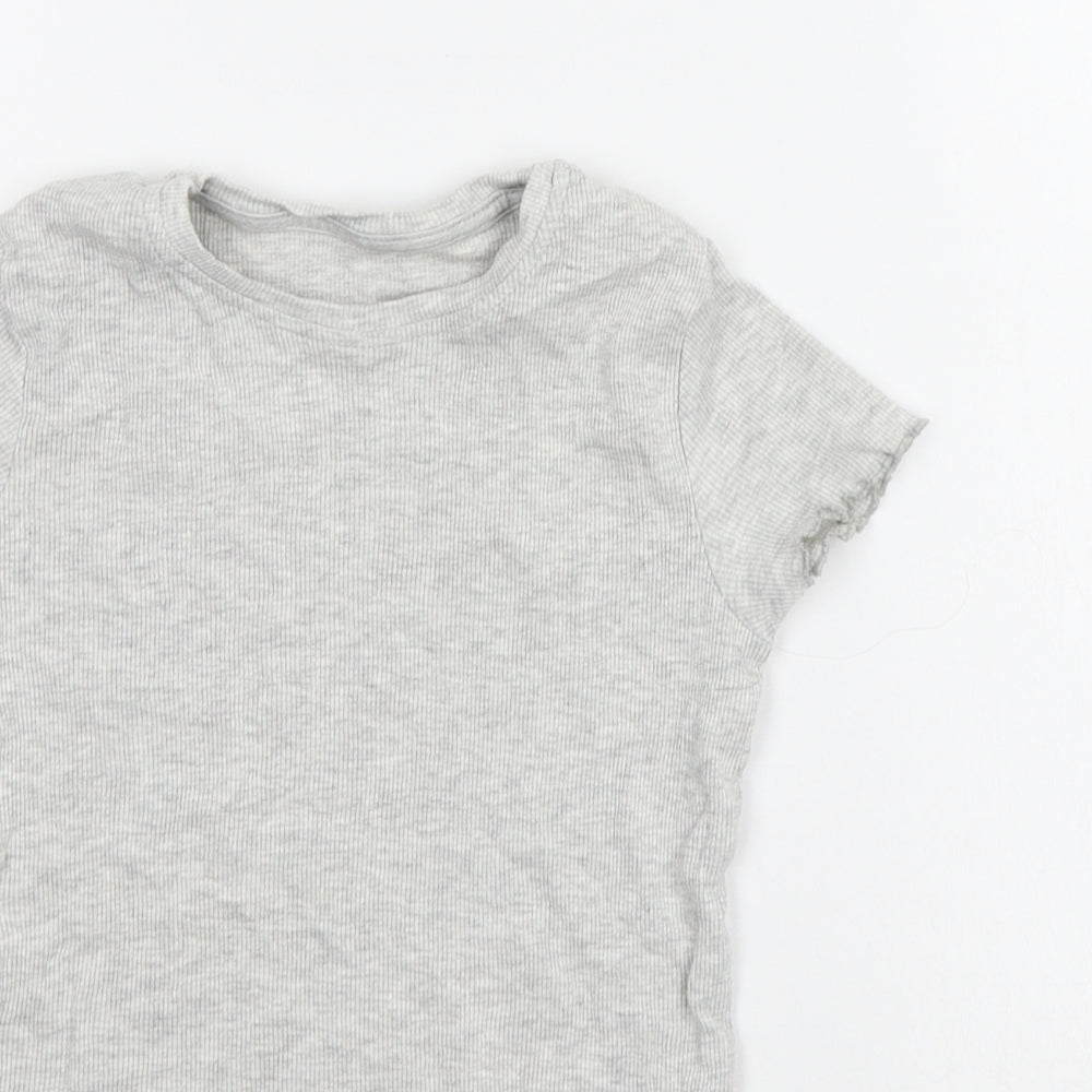 george  Girls Grey   Basic T-Shirt Size 8-9 Years