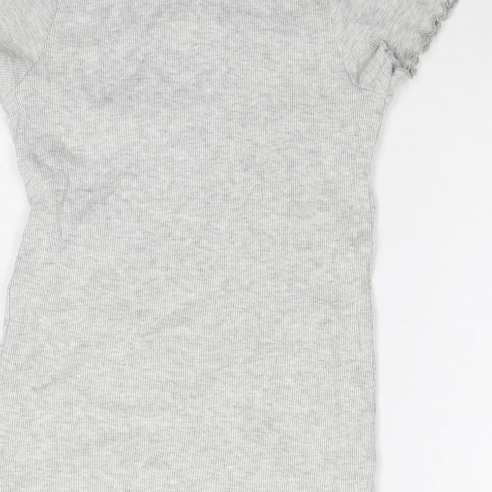 george  Girls Grey   Basic T-Shirt Size 8-9 Years