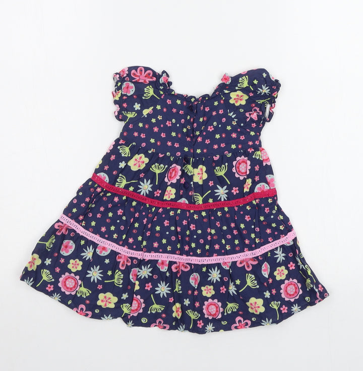 Matalan Baby Blue Floral A-Line Size 0-3 Months