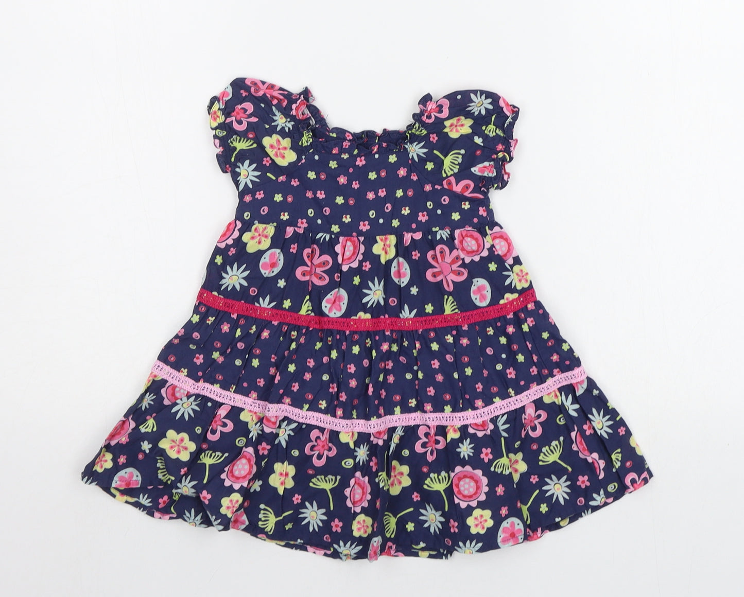Matalan Baby Blue Floral  A-Line  Size 0-3 Months