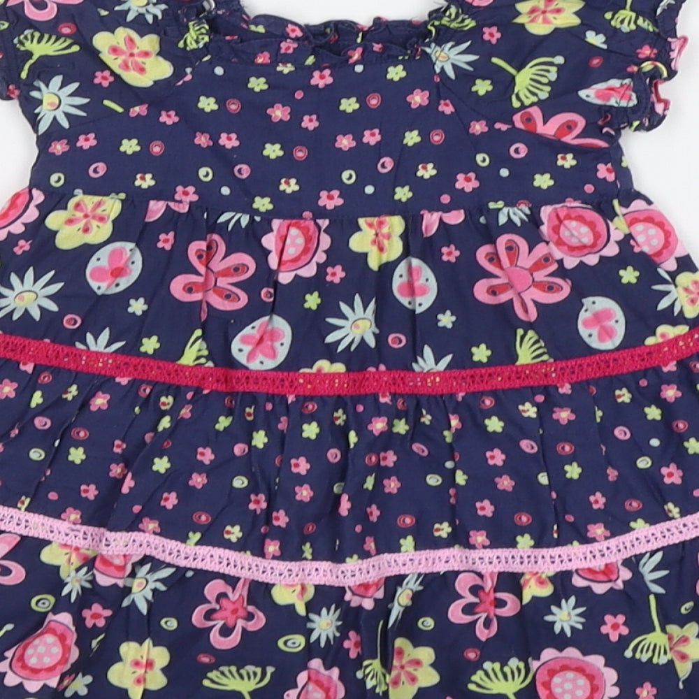 Matalan Baby Blue Floral  A-Line  Size 0-3 Months