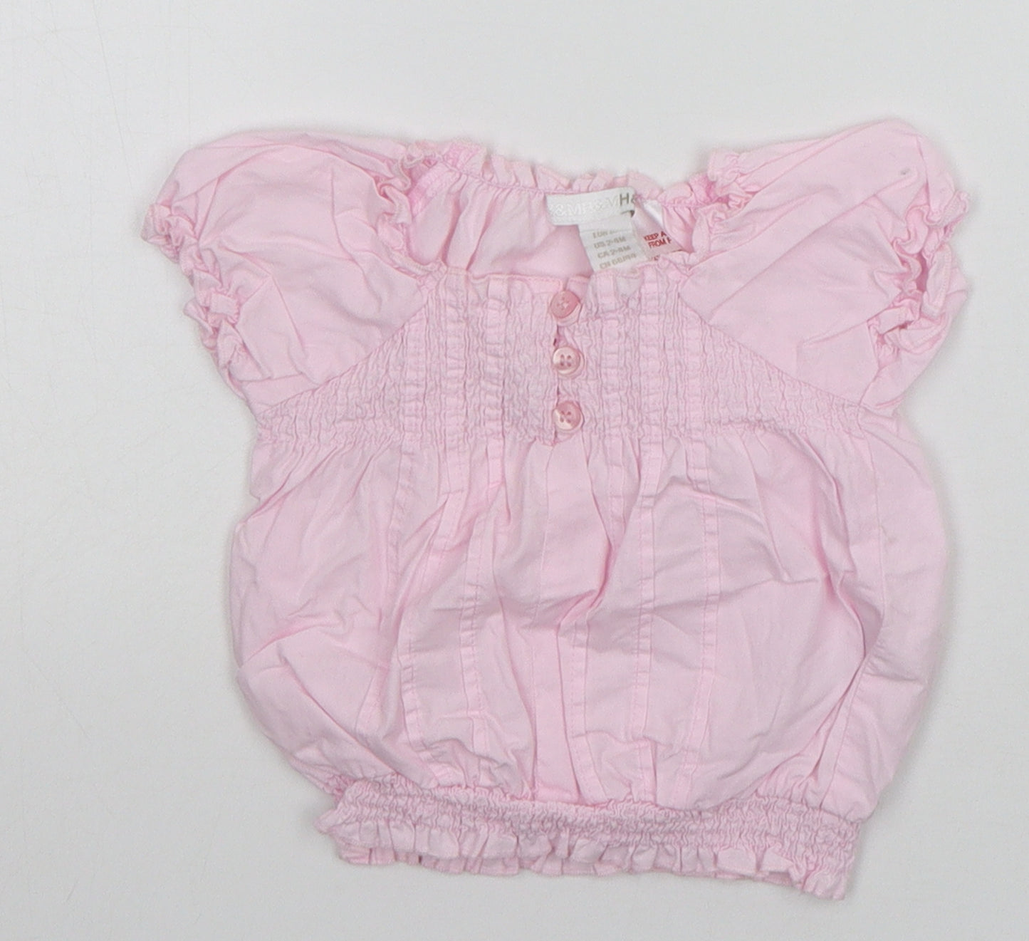 H&M Baby Pink   Basic Blouse Size 3-6 Months