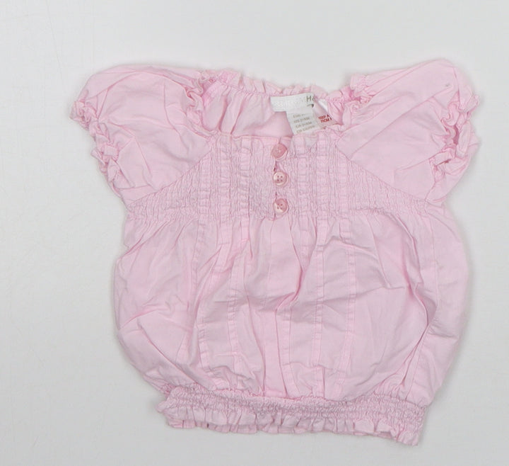 H&M Baby Pink   Basic Blouse Size 3-6 Months